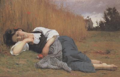 Adolphe William Bouguereau Rest in Harvest (mk26) Norge oil painting art